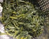A picture of step 1 of پالک گوشت.