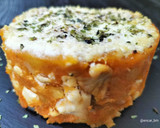 Foto del paso 6 de la receta: Pastel gratinado de patata y pollo trufado al pimentón