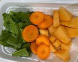 Foto langkah ke 1 dari resep Smoothies Melon Sawi Wortel.