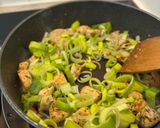 A picture of step 1 of One-pan lemony chicken spinach orzo.