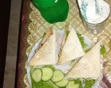 A picture of step 2 of Chicken BBQ Sandwich kids lunch box idea.