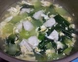青江菜蛋花湯的食譜步驟3照片