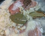 A picture of step 2 of Dutch Pea Soup.