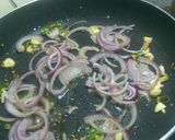 A picture of step 5 of Danwake with stir-fry salad.