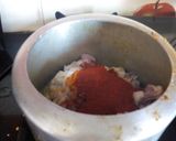 A picture of step 2 of Kashmiri rogan josh.
