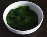A picture of step 2 of Tagliatelle with Spinach and Almond Pesto.