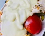 Foto del paso 9 de la receta: ENTRADA FRÍA DE FIDEOS MOSTACHOL Y POLLO (con condimento cremoso y crutones) 🥗🥙🥗