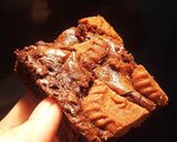 Foto langkah ke 8 dari resep Biscoff x Milo Brownies ♡ Shiny Crust & Fudgy Choco ❤.