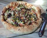 A picture of step 6 of Chicken pizza.