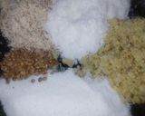 A picture of step 2 of Badaam Naariyal Burfi.