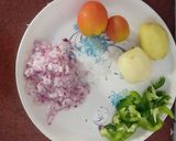 A picture of step 1 of Veg pulao.