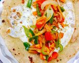 A picture of step 4 of Mix Veg Egg Roll.