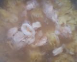 A picture of step 2 of My Won Ton Soup with prawns squid & miso base.