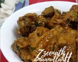 A picture of step 4 of Sukha Gosht.