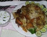 A picture of step 11 of Aloo biryani.