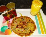 A picture of step 3 of Mixed sprouts uttapam.