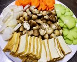 Hình bước làm 1 của món Bánh Canh Gõ Tay Nấu Chay
