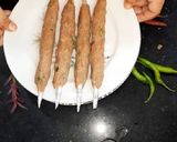 A picture of step 5 of Quick and easy grilled beef seekh kebab.