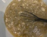 A picture of step 3 of 10 min Breakfast | Banana chocolate chip quick pancake batter.