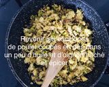 Une image de l'étape 1 de Tarte salée au poulet.