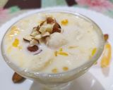 A picture of step 20 of Orange Rasmalai/ Khatti Mitti Paneer Bahar.