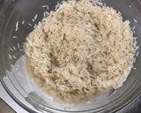 Une image de l'étape 3 de Dôme de riz au gingembre et fleurs de ciboulette.