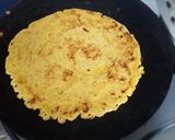 A picture of step 2 of Besan chilla veg.