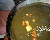 A picture of step 13 of Palak paneer.