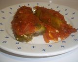 A picture of step 16 of Long Green Peppers Stuffed with Meat and Sauce.