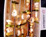 A picture of step 2 of My BBQ Skewered Prawns fruit & Veg 😍.