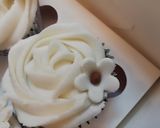 A picture of step 6 of Chocolate cupcakes with Vanilla buttercream frosting.