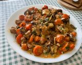 Une image de l'étape 29 de Veau mijoté aux légumes et citron confit.