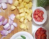 A picture of step 2 of Desi Veggies.