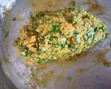 A picture of step 3 of Kothambir vadi (Maharashtrian snack).