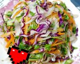 Hình bước làm 3 của món Xalad bắp cải tím trộn tai heo