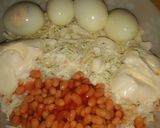 A picture of step 1 of Cole slaw.