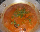 A picture of step 10 of Fish thali - Rice with Fish curry, fish fry, and spiced buttermilk.