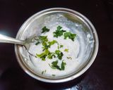 A picture of step 3 of Pomegranate Raita.