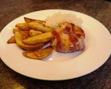 Baconbe tekert sajtos csirkemell recept fázis 5 fotója