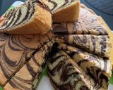 Foto langkah ke 9 dari resep Bolu Zebra Marmer.