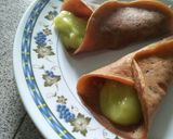 Foto langkah ke 5 dari resep Pancake gulung isian alpukat.