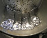A picture of step 7 of Improvised Mole Tamales.