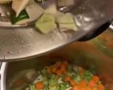 A picture of step 2 of Fresh Minestrone with Tubettini and Vegetable Purée from Scraps.