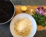A picture of step 1 of Black Bean and Cashew Burger.