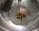A picture of step 2 of Boondi kadhi.
