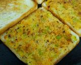 A picture of step 6 of Cheesy veggie open sandwich toast.