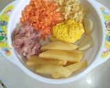 Foto langkah ke 1 dari resep Sup Ayam jagung wortel (Mpasi 10m+).