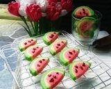 Foto langkah ke 8 dari resep Watermelon Cookies (kuker Semangka), 3 bahan, no mixer #Pr_kueKering.