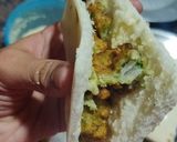 A picture of step 8 of Falafal sandwich.