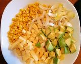 Pas rețetă Salată de andive, avocado, boabe de porumb dulce și brânză 1 fotografie